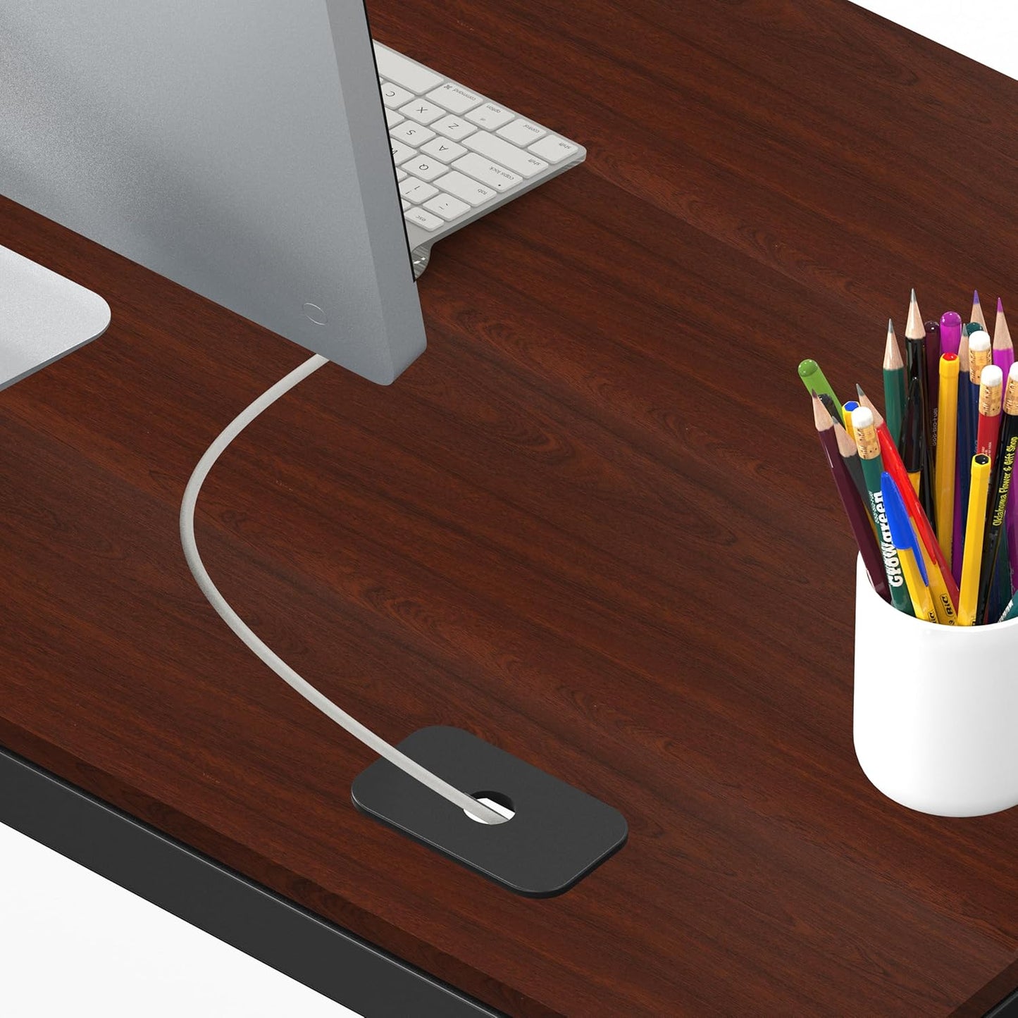 55-Inch Commercial-Grade Office Computer Desk, Cherry