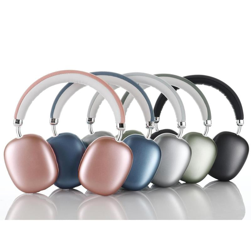 Wireless Bluetooth-Compatible Headphone, Over-Ear Noise Cancelling Headphone with Microphone, Universal Flexible Headset for Mobile Phone, Tablet & Laptop, Wireless Chargeable Headphones