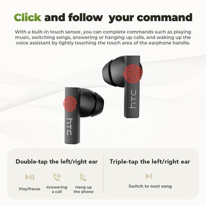 [Buy One Get Two Free]Htc NE40 Wireless Earphones Bluetooth 6.0, LED Display High Fidelity, TWS Earbuds, Mini Bluetooth Speaker, for Beach, Shower, 4-In-1 USB-C, Compatible USB-A, Type-C, Lightning, an Excellent Gift Choice for Christmas and New Year