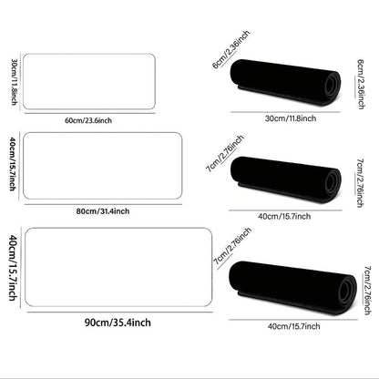 Japanese Katana Pattern Mouse Pad, Rectangle Gaming Mouse Pad, Office Desk Keyboard Mat with Non-Slip Rubber Base Stitched Edge for Home Office Game