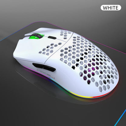 Fall HXSJ New RGB Wireless 2.4G Gaming Mouse, Rechargeable RGB Light Optical Mouse, Plug and Play Ergonomic Mouse for Desktop Notebook PC Home Office, Tech Gadgets, Gaming Mouse